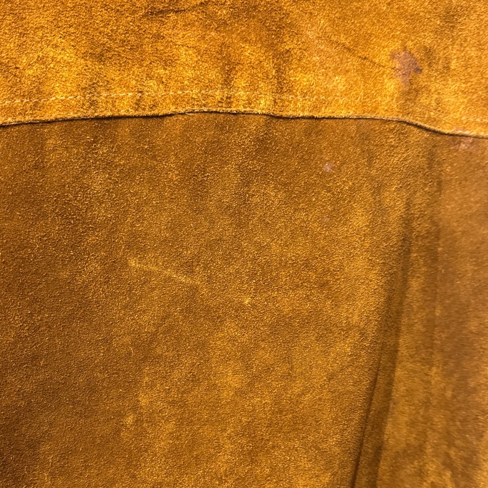 Men's Vintage 60s/70s Brown Suede Leather Belted Jacket - Picture 12 of 13